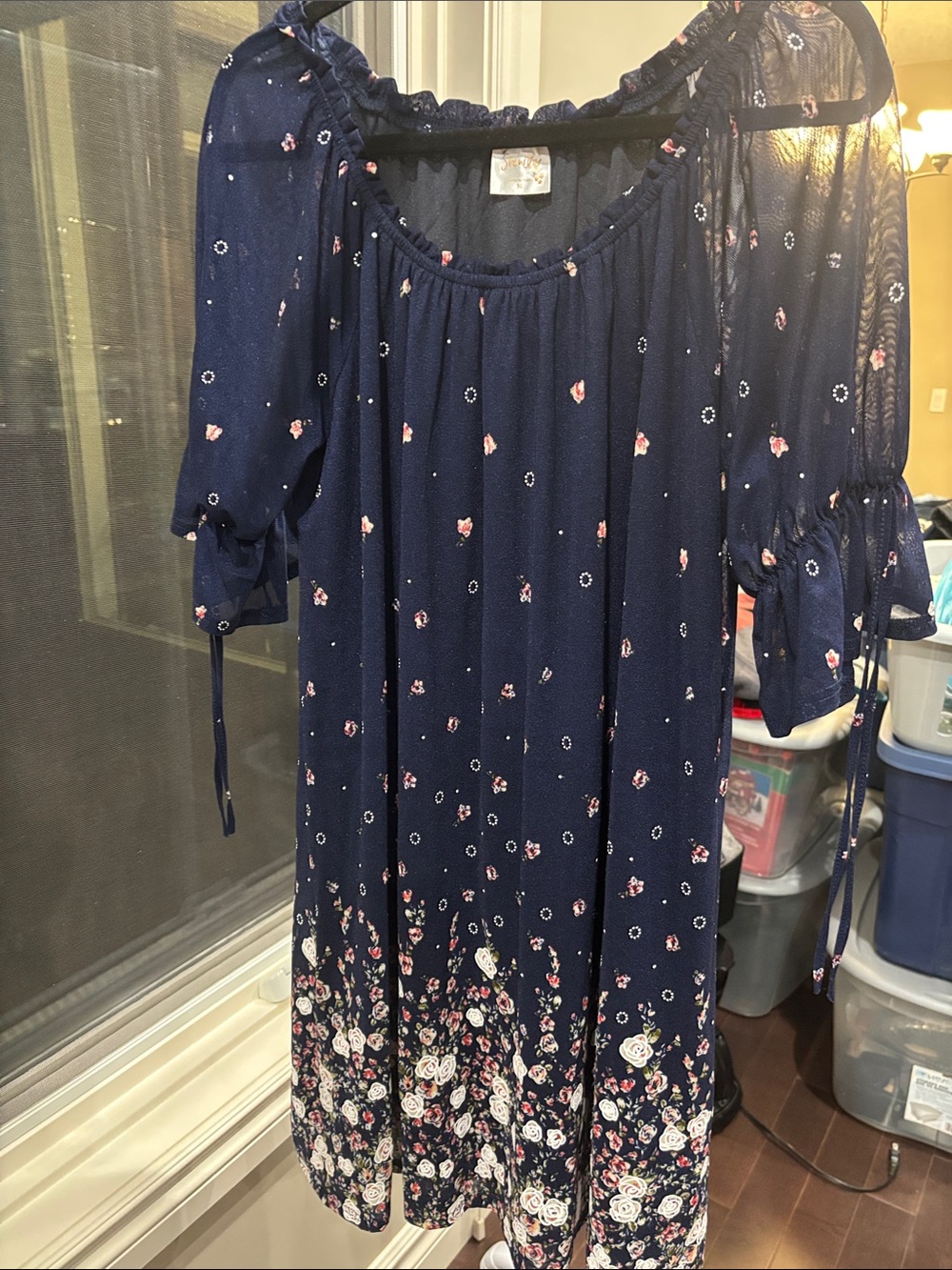 Siren Lily Navy Floral Casual Dress